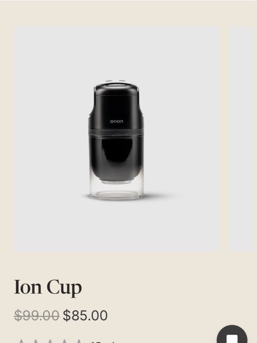 Orion Black Ion Cupping Therapy Cup
